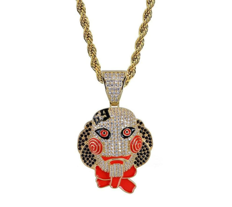 Iced Up London Pendant Iced Out Pendant <br> Saw Clown <br> (18K Gold)