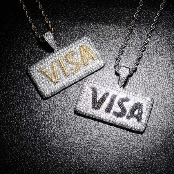 Iced Up London Pendant Iced Out Pendant <br> Visa <br> (18K Gold)