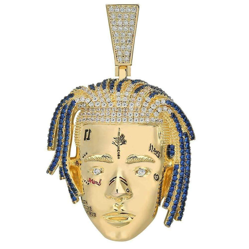 Iced Up London Pendant 18K Gold Plated / Rope Chain / 18 inch Iced Out Pendant <br> XXXTentacion <br> (18K Gold)