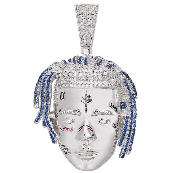 Iced Up London Pendant White Gold Plated / Rope Chain / 18 inch Iced Out Pendant <br> XXXTentacion <br> (White Gold)