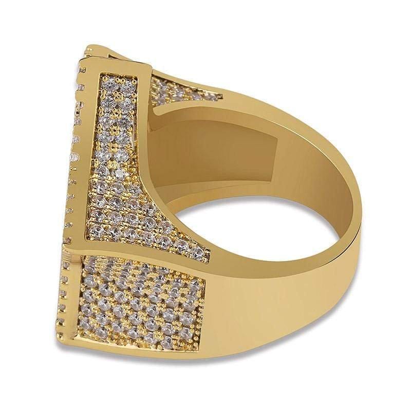 Iced Up London Ring Iced Out Ring <br> Baguette Star <br> (14k Gold)