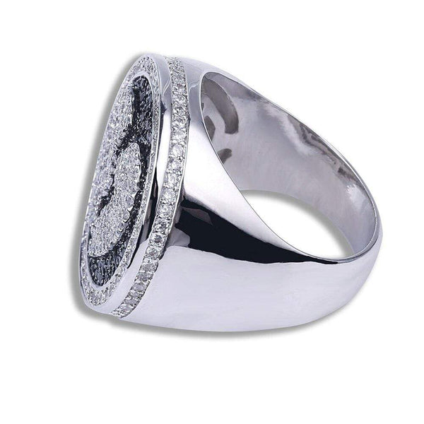 Iced Up London Ring Iced Out Ring <br> Broken Heart <br> (White Gold)