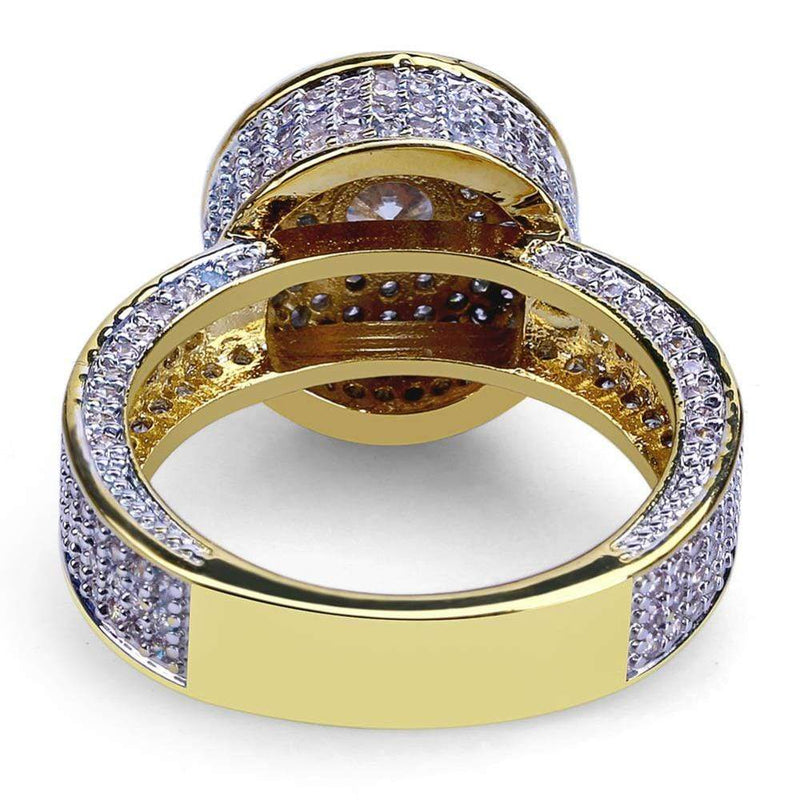 Iced Up London Ring Iced Out Ring <br> Cluster <br> (14K Gold)