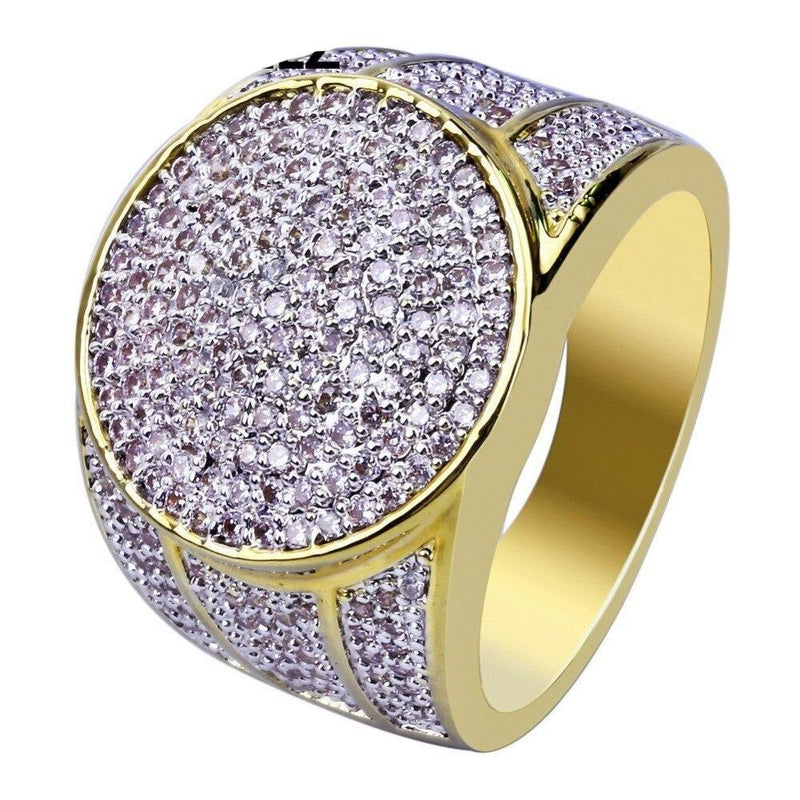 Iced Up London Ring 7 Iced Out Ring <br> Diamond Circle <br> (14K Gold)