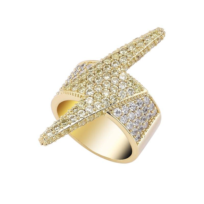 Iced Up London Ring Iced Out Ring <br> Lightning <br> (14K Gold)