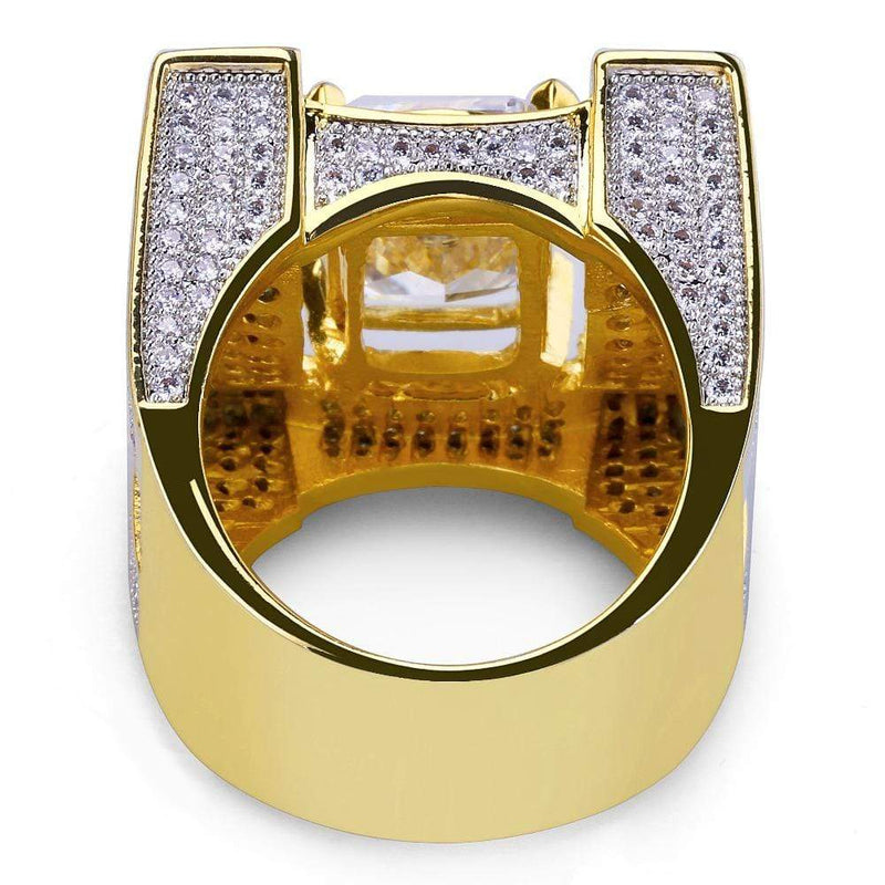 Iced Up London Ring Iced Out Ring <br> Solitaire Diamond <br> (14K Gold)