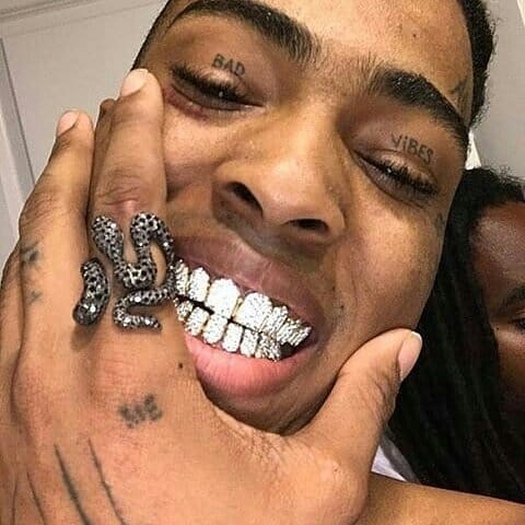 Hip-Hop Rap Rapper xxxtentacion Necklace Pendant With Rope Chain Bling Hip-Hop Rap Rapper xxxtentacion Necklace Pendant With Rope Chain Bling