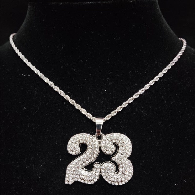 Iced Up London Silver Rope Chain / 16inch Rapper Chain <br> Central Cee "23" Pendant