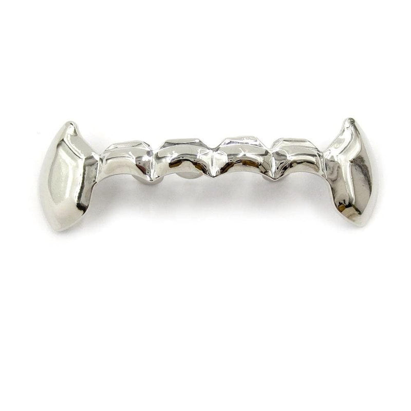 Iced Up London Silver Bottom Silver Fangs Grillz