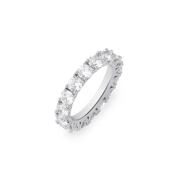 Iced Up London 6 Tennis Ring - White Gold